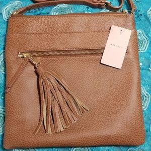 Halogen tan crossbody bag